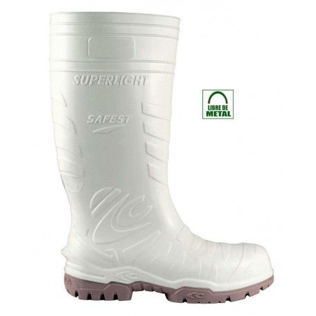 https://www.calzadosdeseguridad.com: Bota de agua de seguridad Safest White Cofra