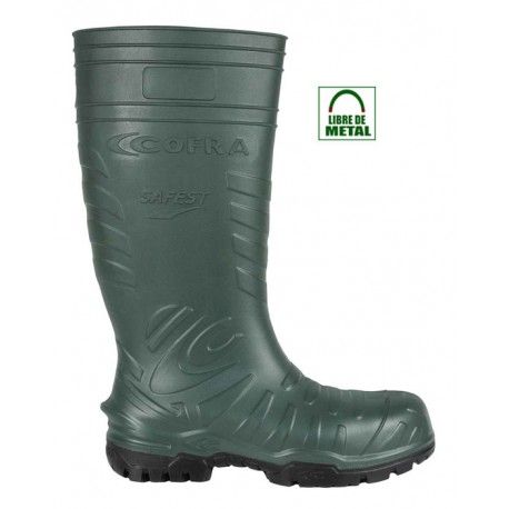 https://www.calzadosdeseguridad.com: Bota de agua de seguridad Safest Green Cofra